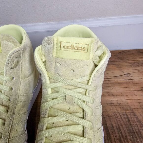 Adidas Basket Prof! Yellow Leather Suede High-Tops Women's Size 8 1/2 - Picture 11 of 16